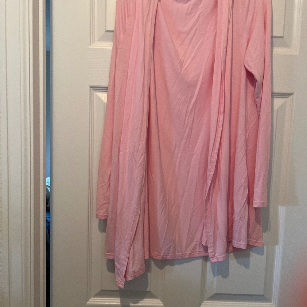 Pink hip cardigan